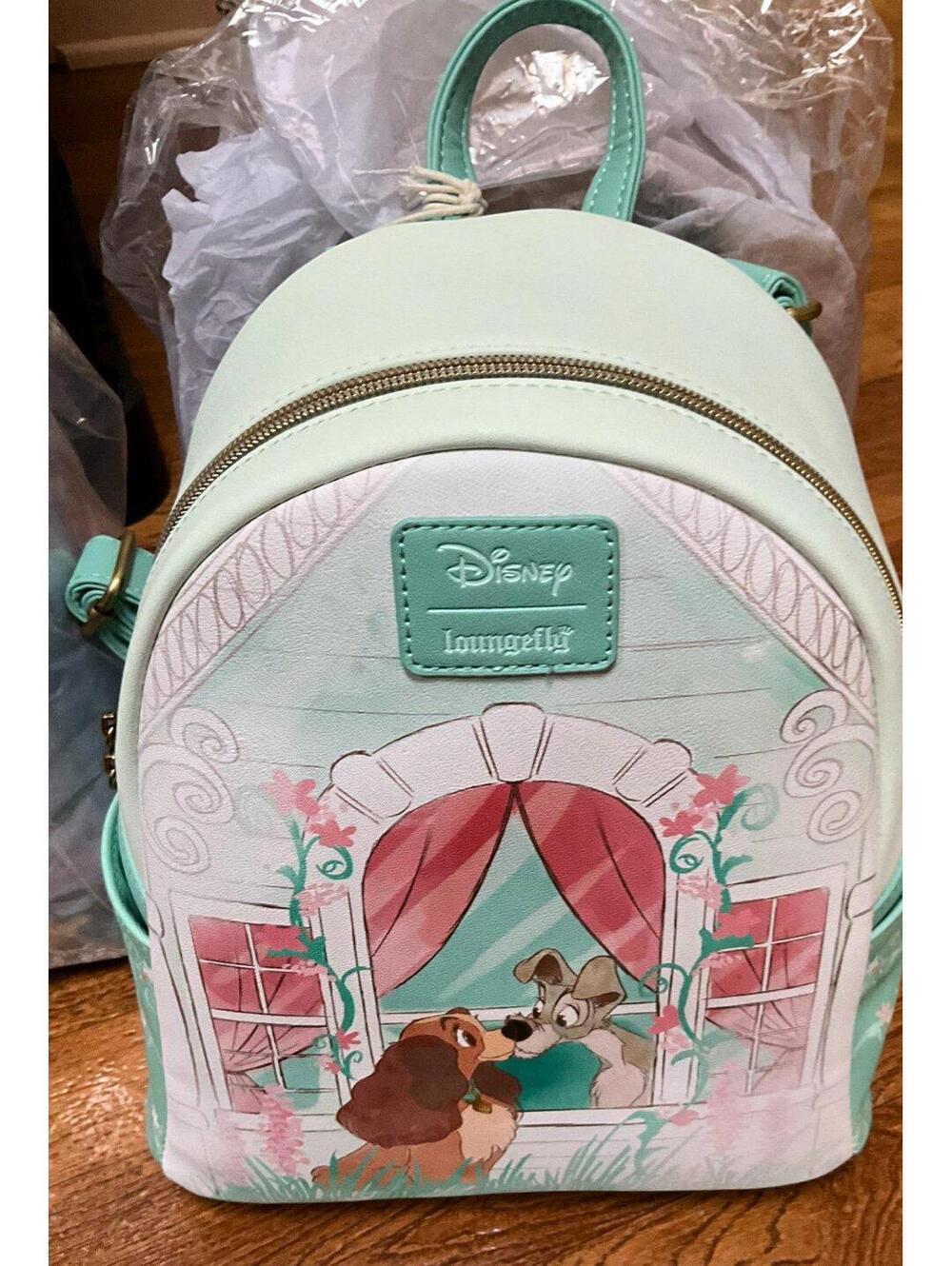 Loungefly Lady and the Tramp Window Kiss Mini Backpack NWT